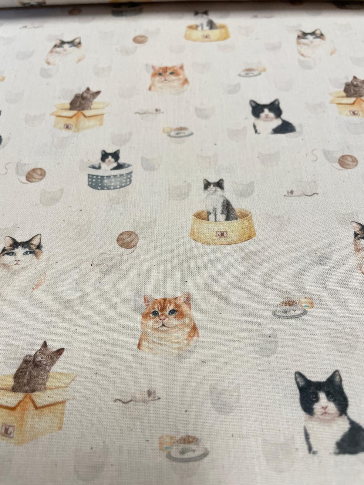 Baumwolle mit "Katzenglück" creme